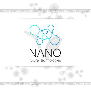 Nano logo - vector clip art