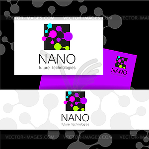 Nano logo - vector clipart / vector image