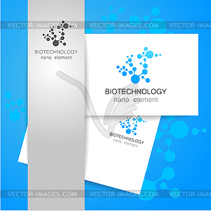 Biotechnology logo - vector image