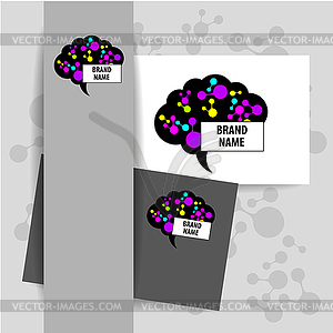 Brain sign logo - vector image