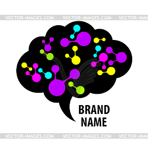 Brain sign logo - vector image