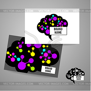 Brain sign logo - vector clipart