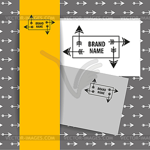 Brand name arrow - vector clip art