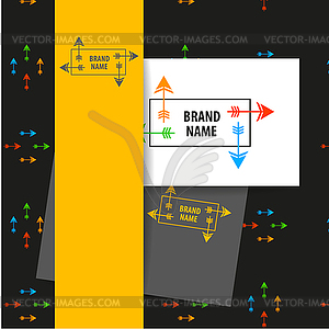 Brand name arrow - vector image