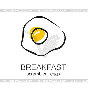 Breakfast scrambled eggs - vector image