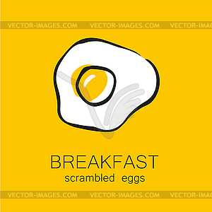 Breakfast scrambled eggs - vector clipart