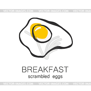 Breakfast scrambled eggs - vector clipart