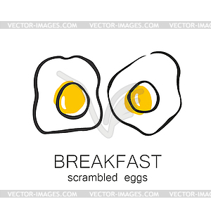 Breakfast Scrambled Eggs Vector Eps Clipart