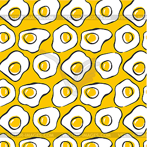 Breakfast scrambled eggs - vector image