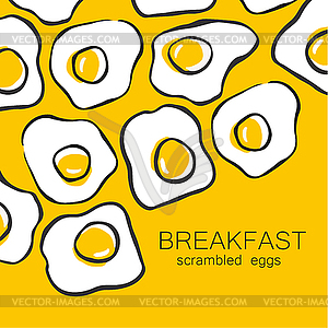 Breakfast scrambled eggs - vector clip art