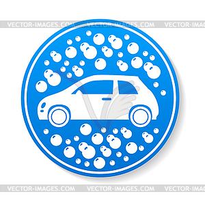 Car wash sign logo - royalty-free vector image