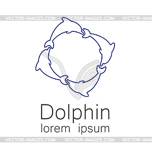 Dolphin logo - vector image