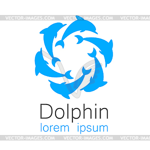 Dolphin logo - vector clipart