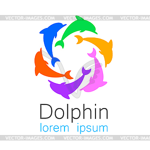 Dolphin logo - vector EPS clipart