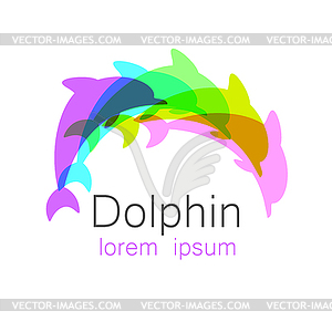Дельфин логотип - графика в векторе