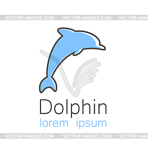 Dolphin logo - vector image