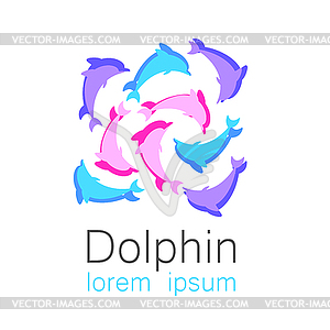 Dolphin sign - royalty-free vector image