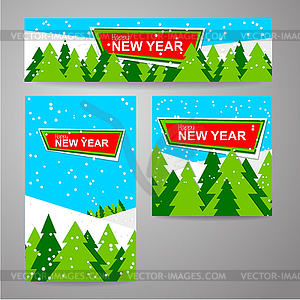 Happy new year banner - royalty-free vector clipart