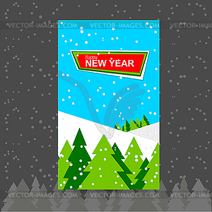 Happy new year banner - vector image