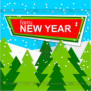 Happy new year banner - vector clipart