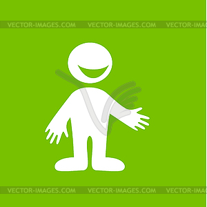 Happy people welcome sign - vector image