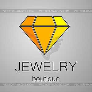 Jewelry boutique sign logo - vector clipart