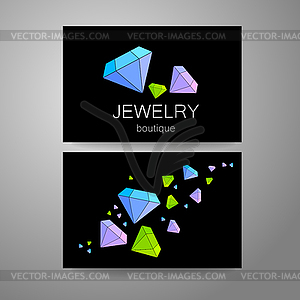 Jewelry boutique sign logo - vector clipart