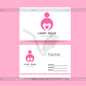 Love care sign identity - vector clipart