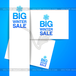 Big winter sale - color vector clipart