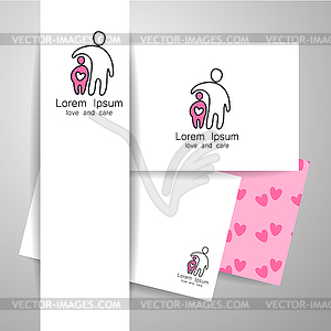 Love care logo - vector clipart