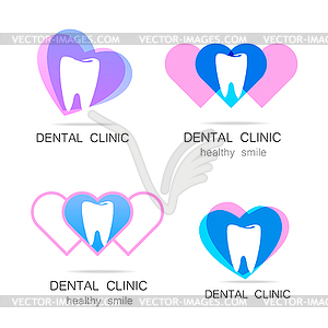 Стоматологическая клиника логотип - клипарт в векторном формате