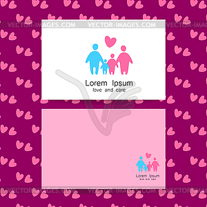 Family love logo template - vector image