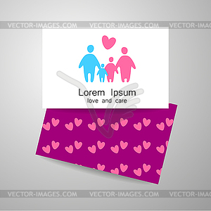 Family love logo template - vector image