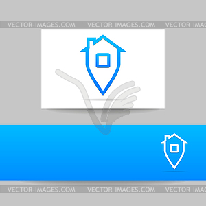Home point sign - vector clipart