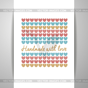 Logo handmade template - vector image