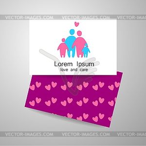 Family love logo template - vector image