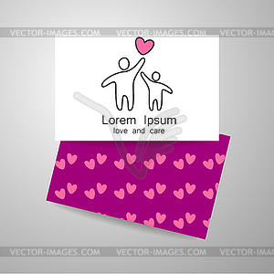 Love care logo template - vector clipart