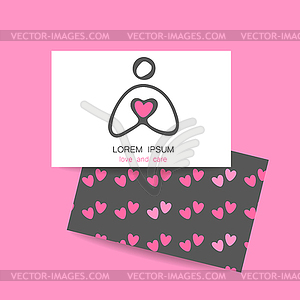 Love care logo - vector image