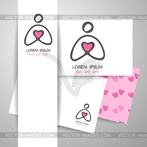 Love care logo - vector clipart