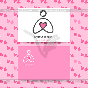 Love care logo - vector clipart