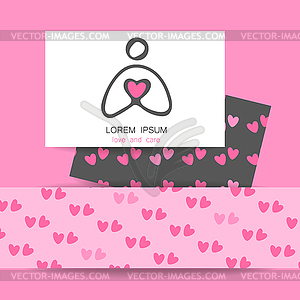 Love care logo - vector clipart / vector image