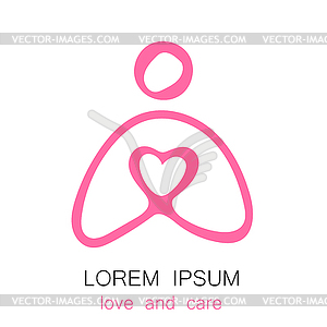 Love care logo - vector image