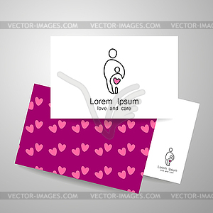 Love care logo template - vector clipart