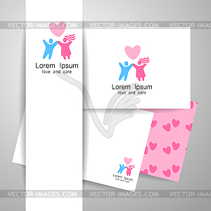 Love logo template - royalty-free vector clipart