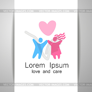 Love logo template - vector clip art