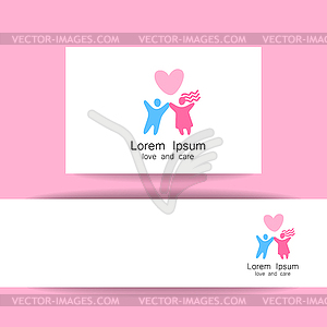 Love logo template - vector image