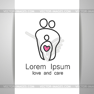 Parent love logo - vector image