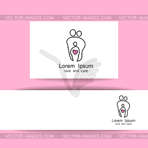 Parent love logo - vector clip art