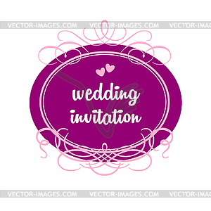 Wedding invitation template - royalty-free vector image
