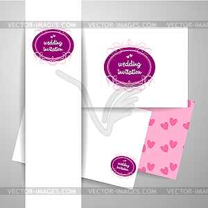 Wedding invitation template - vector clip art